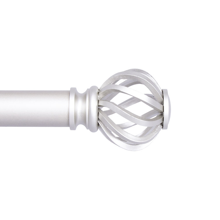 Kenney Cage 1" Value Decorative Window Curtain Rod, 3084", Brushed